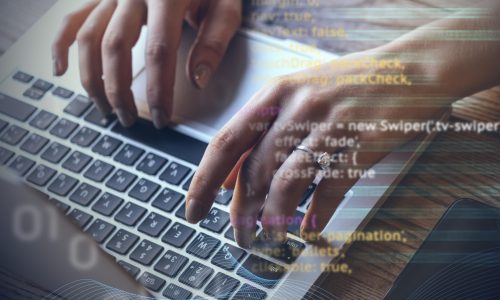 html css collage concept with person