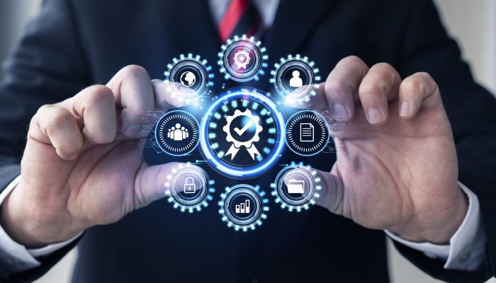 standard quality control collage concept